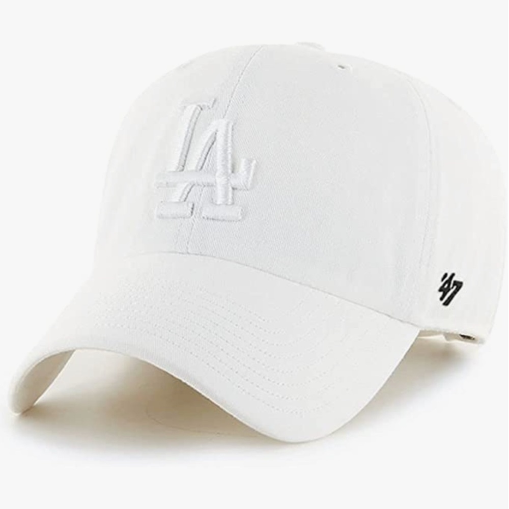 '47 Los Angeles Dodgers Baseball Cap - White on White